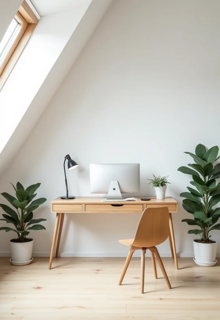 12 Attic Office Ideas for Bright Efficient Use of Space 1. Bright and Airy Minimalism