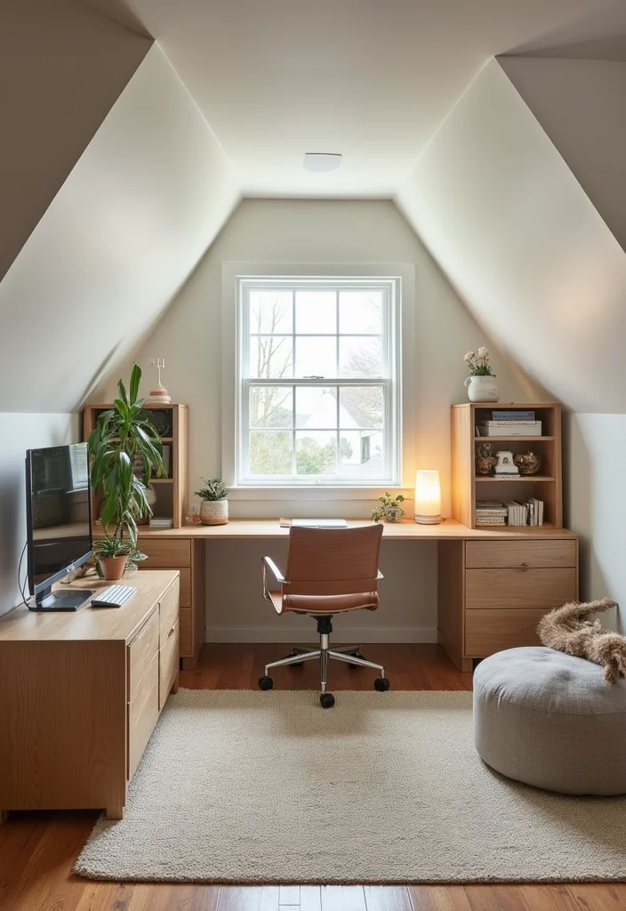 12 Attic Office Ideas for Bright Efficient Use of Space 8. Multi Functional Furniture