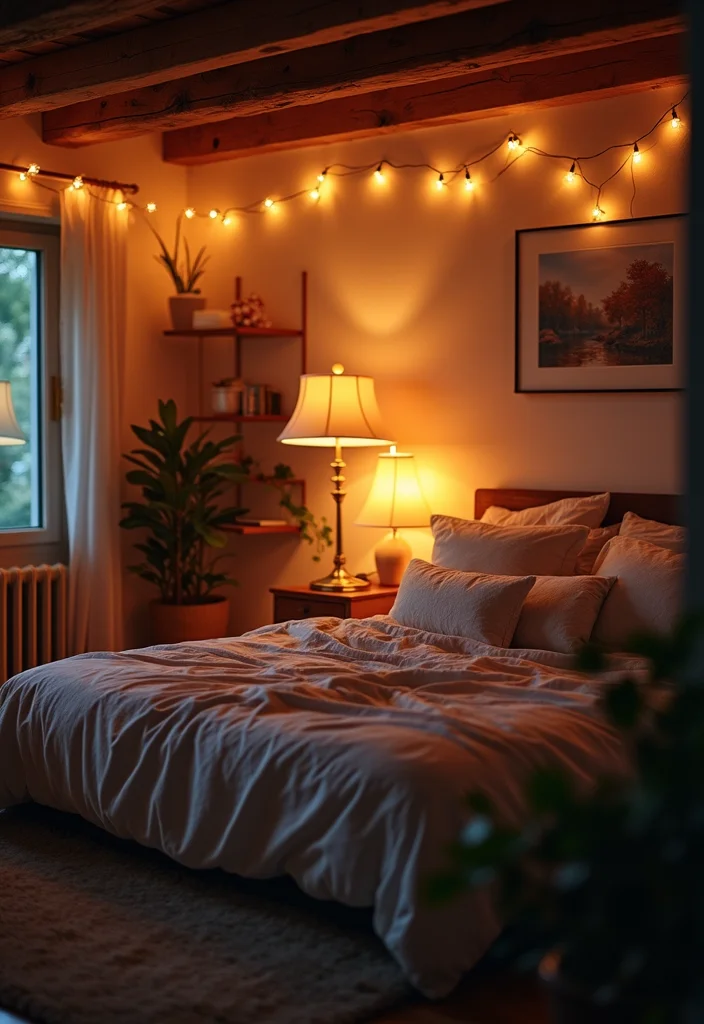 12 Basement Bedroom Ideas on a Budget for Comfortable Savings 7. Cozy Lighting Solutions