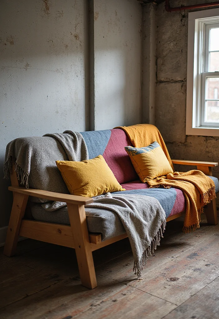 12 Basement Couch Ideas for Cozy Relaxed Seating 12 12 Basement Couch Ideas for Cozy Relaxed Seating 2. Futon Fun