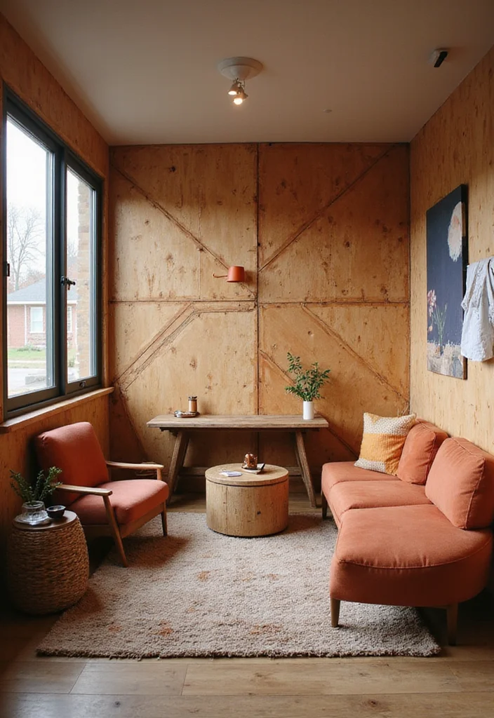 12 Basement Wall Paneling Ideas for Texture and Warmth - 5. Plywood Feature Wall