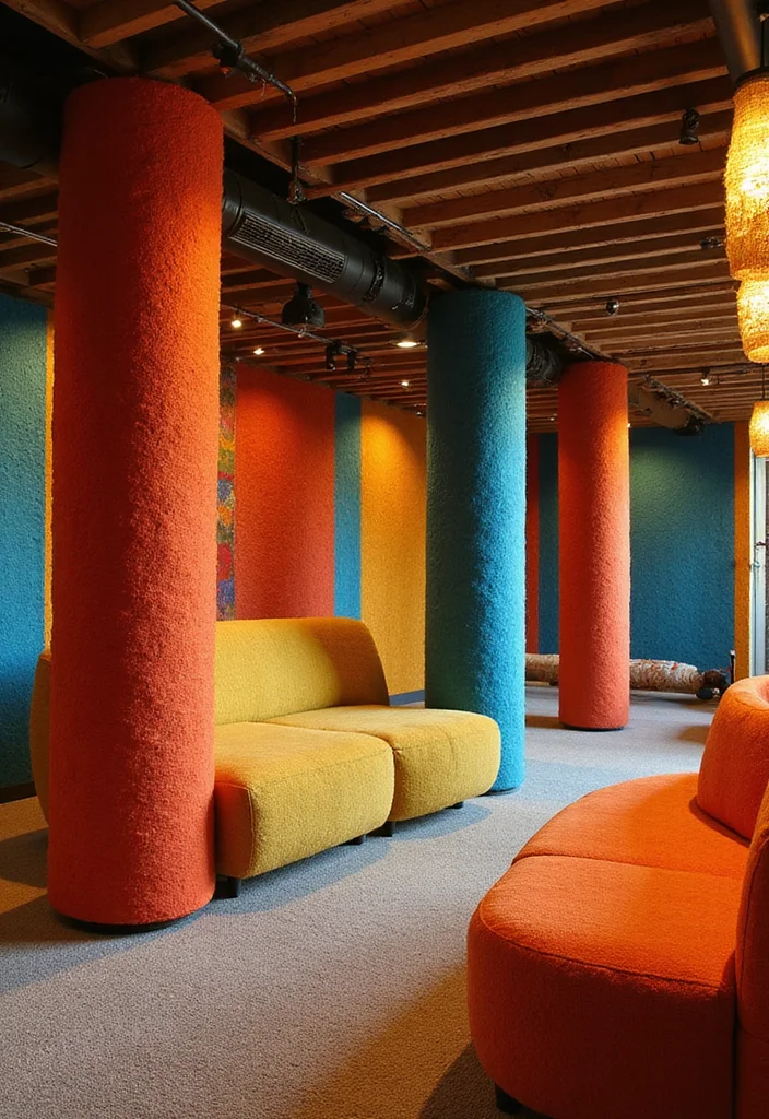 12 Basement Wall Paneling Ideas for Texture and Warmth - 7. Fabric-Wrapped Panels