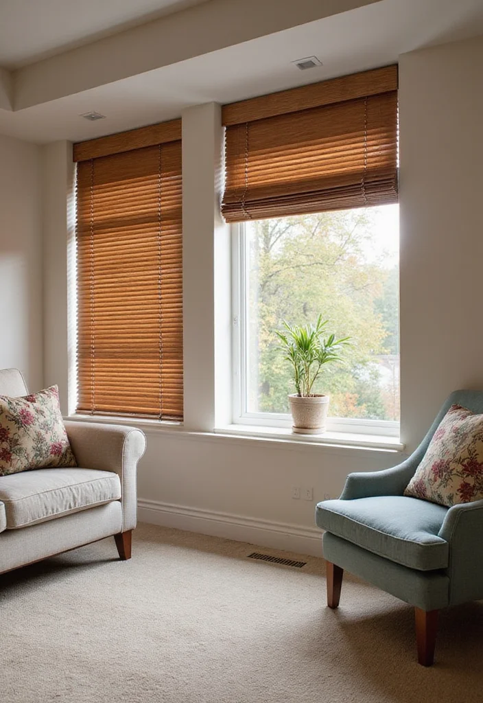 12 Basement Window Ideas for Light and Privacy Solutions 45 12 Basement Window Ideas for Light and Privacy Solutions 5. Custom Blinds for Versatile Light Control