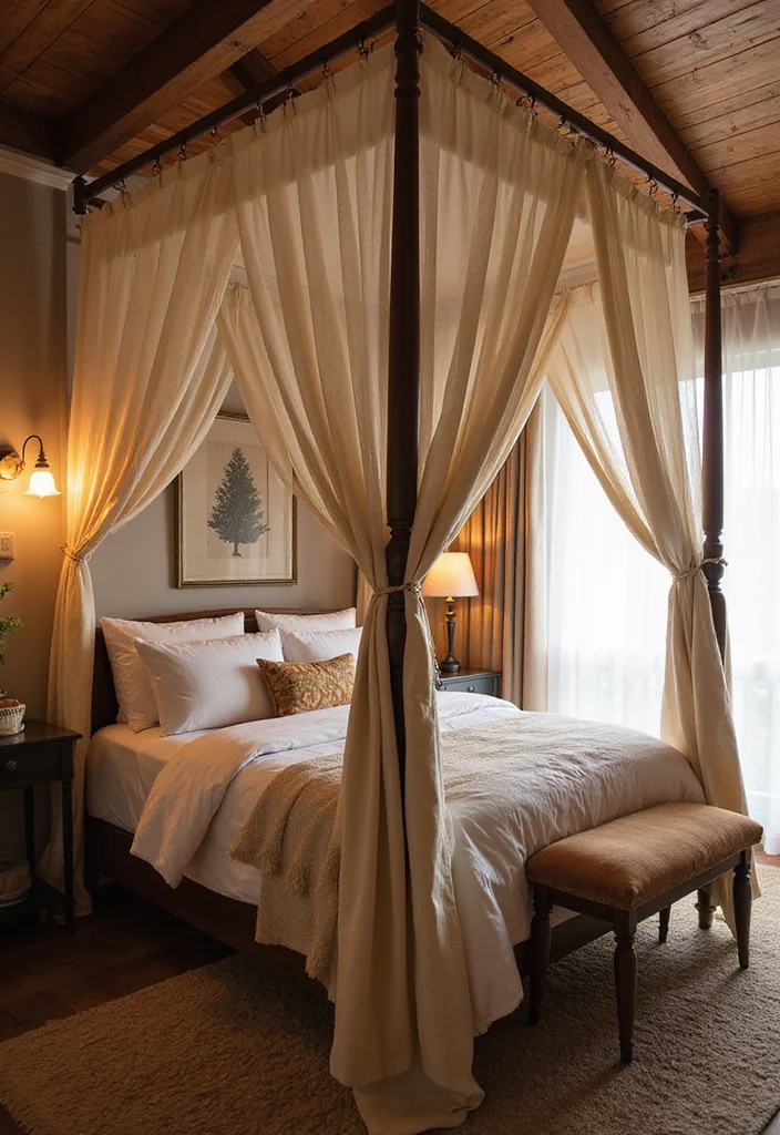 12 Canopy Curtain Ideas for Romantic Layered Comfort 122 12 Canopy Curtain Ideas for Romantic Layered Comfort - 12. Cozy Layered Canopy Beds