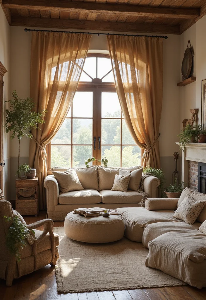 12 Canopy Curtain Ideas for Romantic Layered Comfort 67 12 Canopy Curtain Ideas for Romantic Layered Comfort - 7. Rustic Burlap