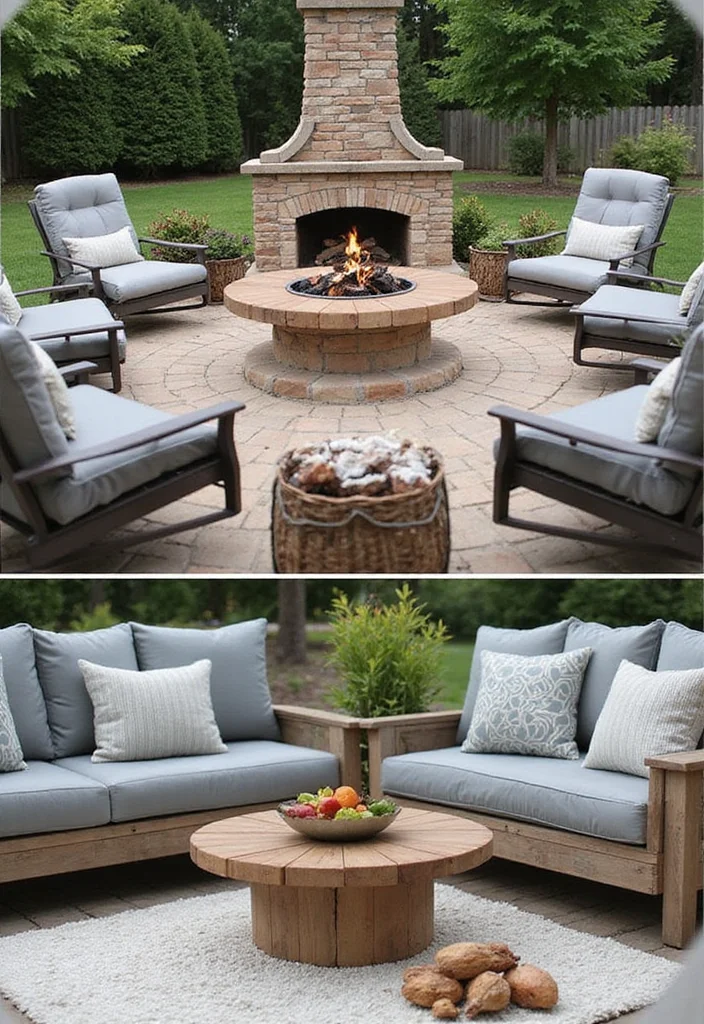 12 Corner Outdoor Fireplace Ideas for Cozy Backyard Layouts 11. Portable Fireplaces