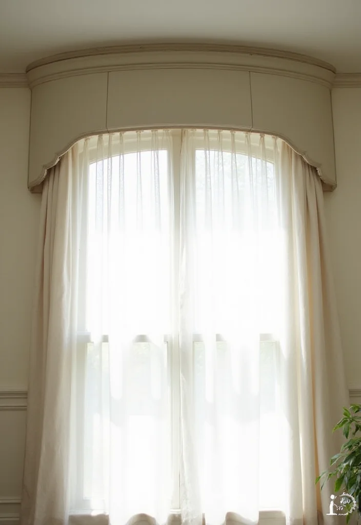 12 Curtain Cornice Ideas for Clean Architectural Finish 100 12 Curtain Cornice Ideas for Clean Architectural Finish 10. Curved Cornice for Soft Elegance