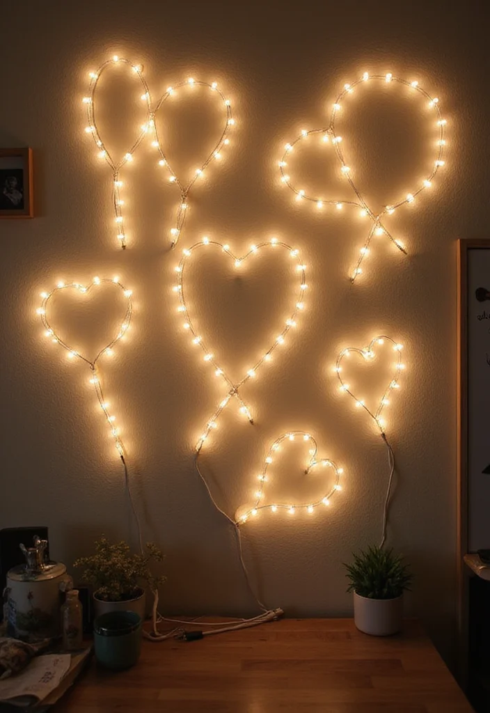 12 Curtain Lights Bedroom Ideas for Soft Cozy Ambience - 4. Wall-mounted Curtain Lights