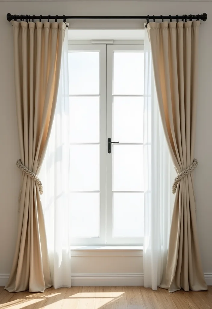 12 Curtain Set Up Ideas for Neat Functional Window Styling - 4. Simple Loop Tie-Backs