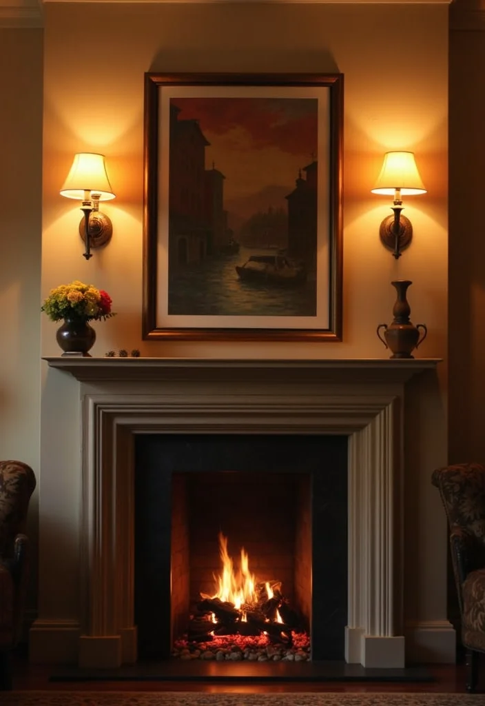 12 Fireplace Lighting Ideas for Ambient Evening Glow 89 12 Fireplace Lighting Ideas for Ambient Evening Glow - 9. Wall Sconces for Soft Accents