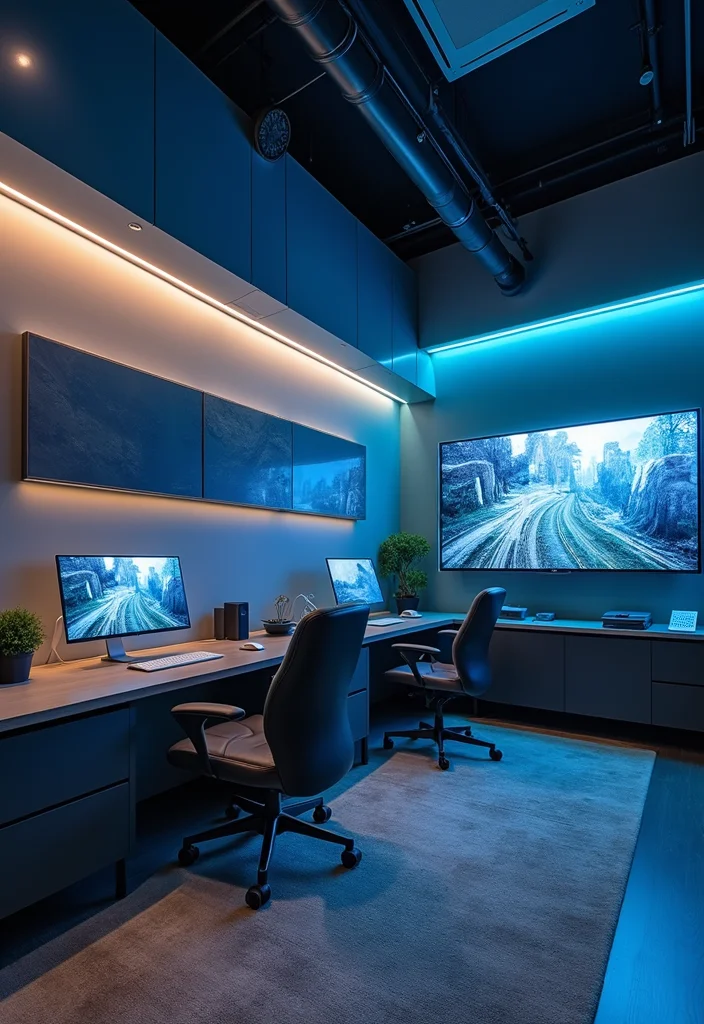12 Game Room Office Ideas for Fun Productive Spaces 122 12 Game Room Office Ideas for Fun Productive Spaces - 12. Smart Technology Integration