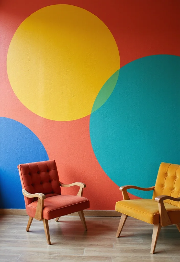 12 Game Room Office Ideas for Fun Productive Spaces 56 12 Game Room Office Ideas for Fun Productive Spaces - 6. Colorful Accent Wall