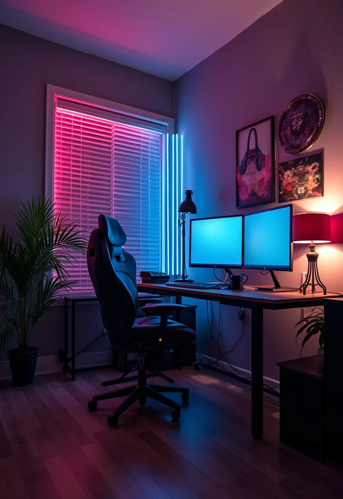 12 Game Room Office Ideas for Fun Productive Spaces 89 12 Game Room Office Ideas for Fun Productive Spaces - 9. Creative Lighting Solutions