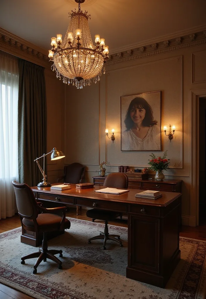 12 Glam Office Ideas for Chic Modern Style - 2. Statement Lighting