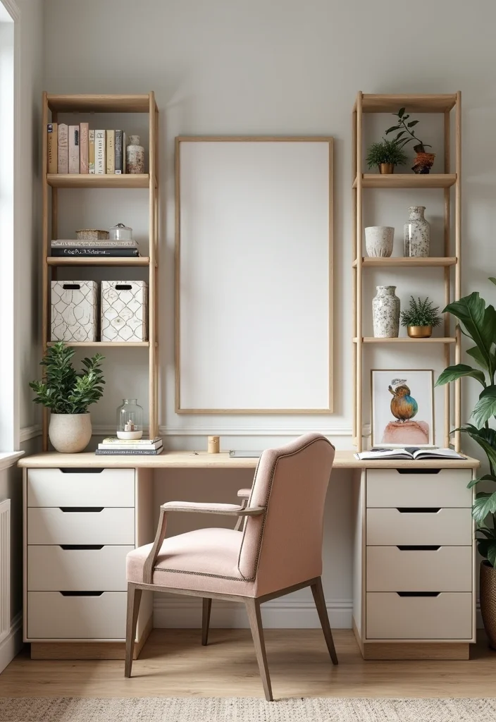 12 Glam Office Ideas for Chic Modern Style - 4. Elegant Storage Solutions