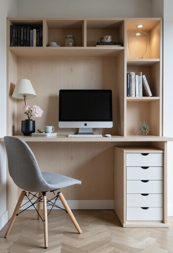 12 Home Office Cabinet Ideas for Smart Built In Storage - 11. Slimline Cabinets for Tight Spaces