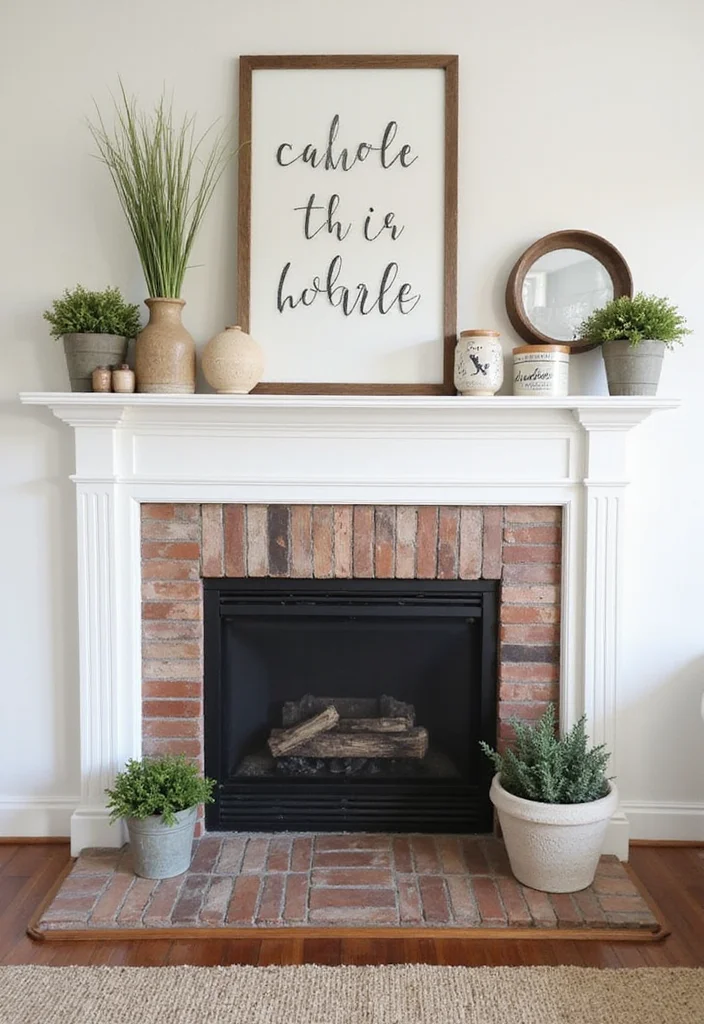 12 Ideas for Above Fireplace for Balanced Eye Level Style 7. A Themed Display for Cohesion