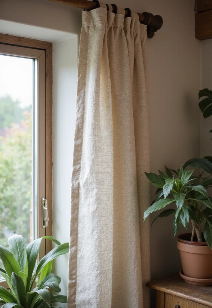 12 Living Room Curtain Rod Ideas for Secure Stylish Framing 1. Reclaimed Wood Rods