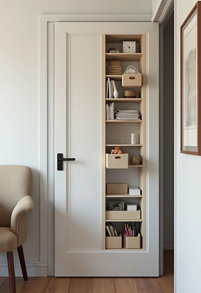 12 Office Storage Ideas for Small Spaces With Maximum Efficiency 11. Door Mounted Storage
