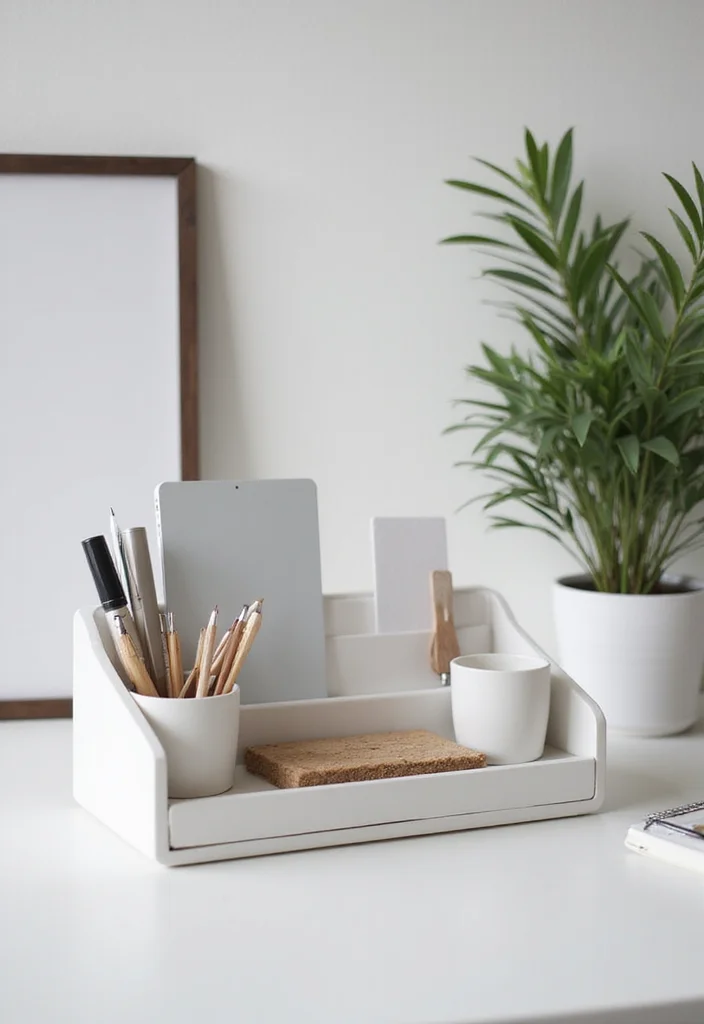 12 Office Storage Ideas for Small Spaces With Maximum Efficiency 12. Minimalist Desktop Organizers