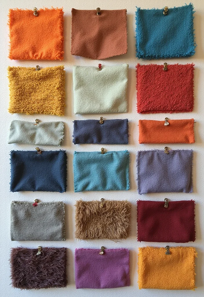 12 Sewing Room Wall Decor Ideas for Organized Inspiring Space 1. Fabric Swatch Wall