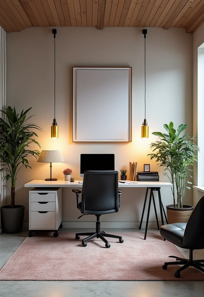 12 Shed Home Office Ideas for Quiet Detached Workspaces 5. Modern Minimalism with a Twist