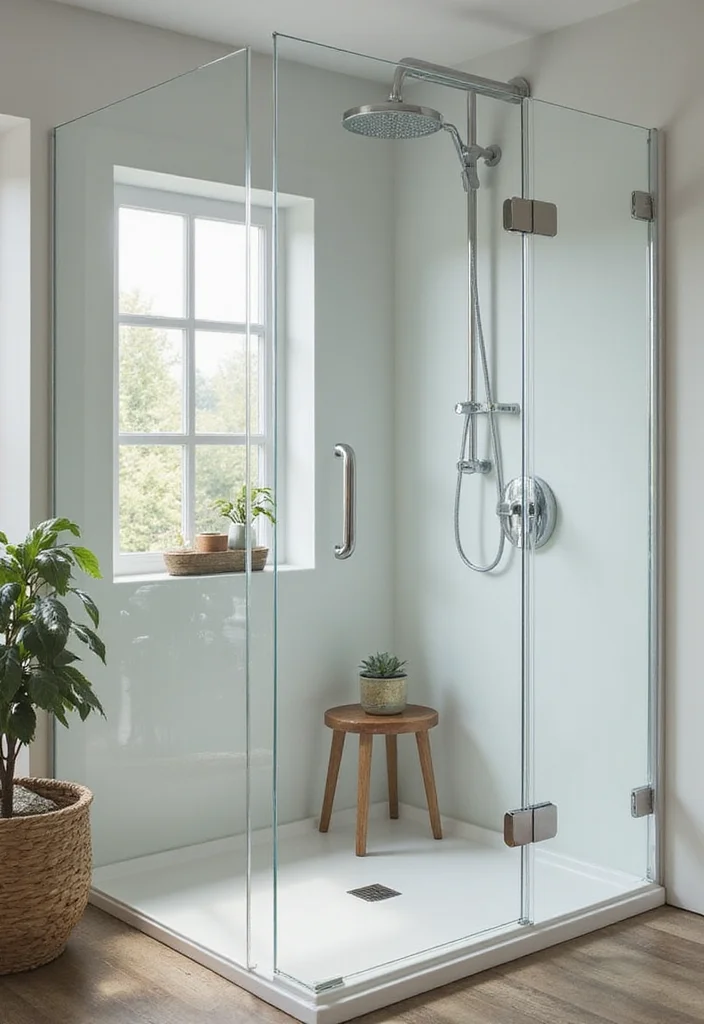 12 Shower Curtain Alternative Ideas for Fresh Modern Looks 100 12 Shower Curtain Alternative Ideas for Fresh Modern Looks - 10. Clear Vinyl Panels