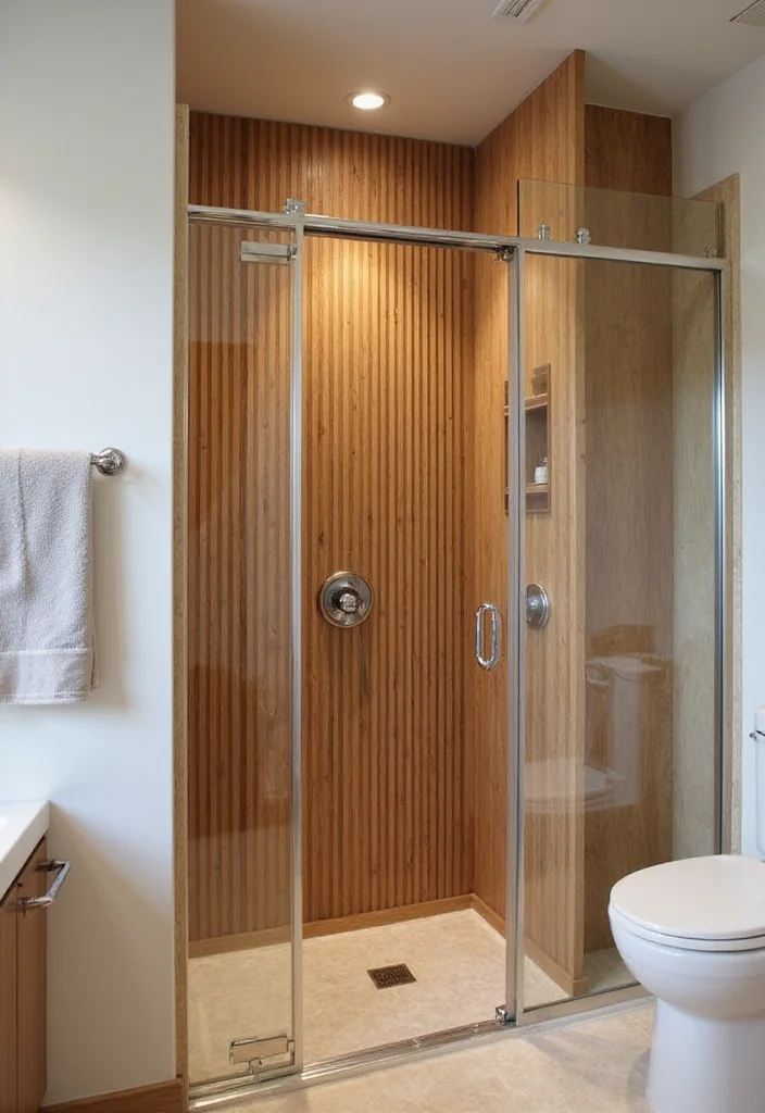 12 Shower Curtain Alternative Ideas for Fresh Modern Looks 12 12 Shower Curtain Alternative Ideas for Fresh Modern Looks - 2. Wooden Screens