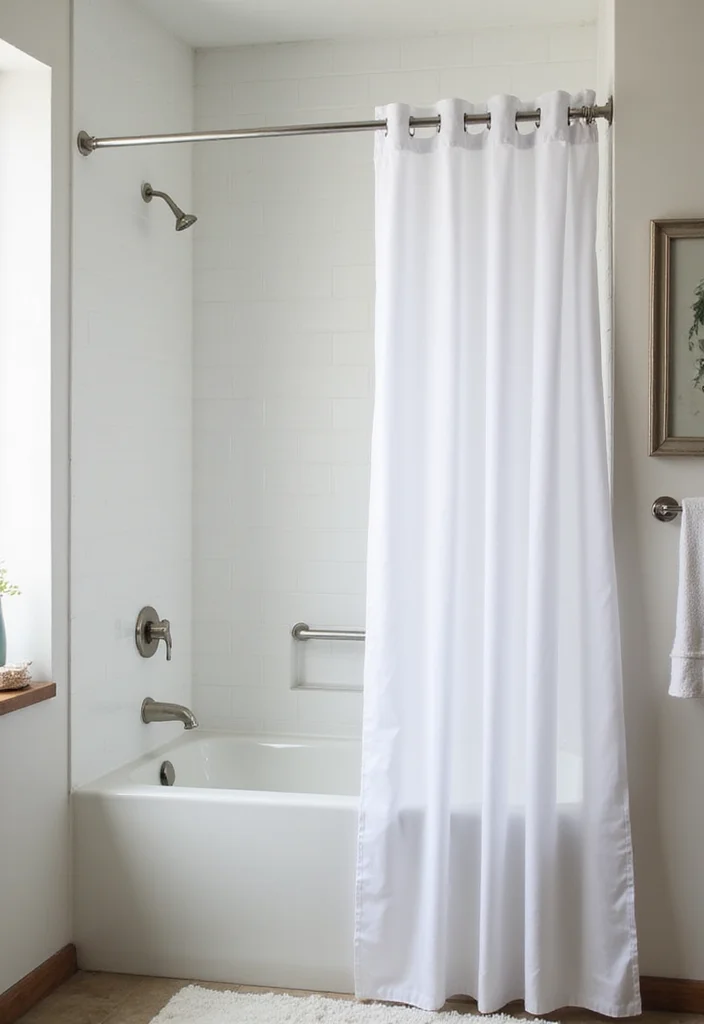 12 Shower Curtain Rod Ideas for Better Support and Style 11. Magnetic Shower Curtain Rods