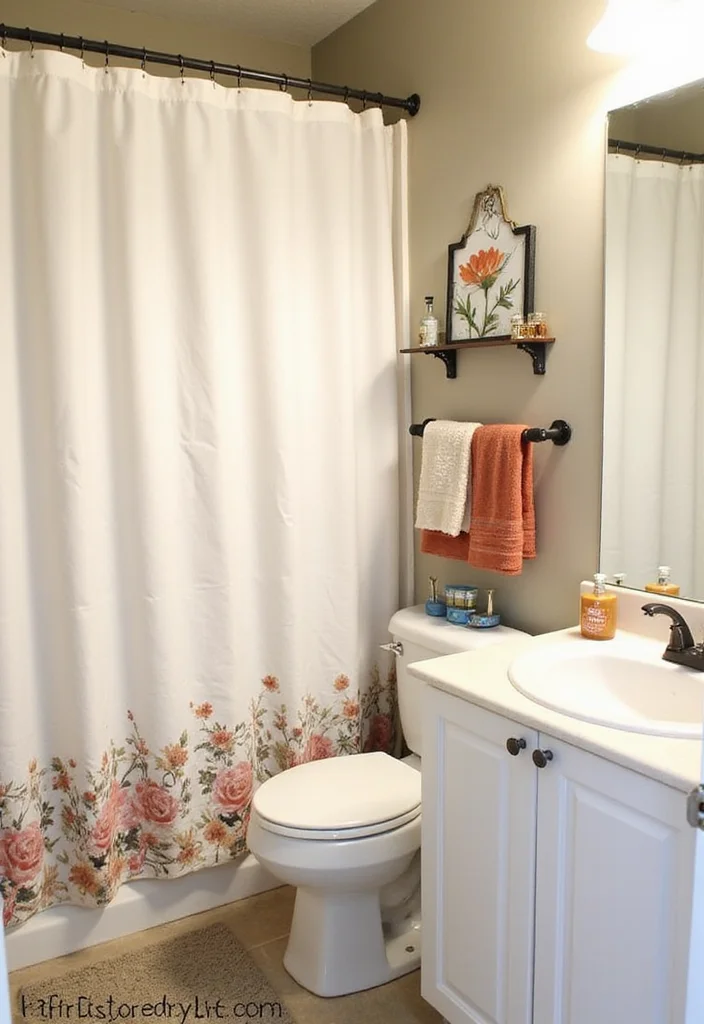 12 Shower Curtain Rod Ideas for Better Support and Style 12. Upcycled Decorative Rods