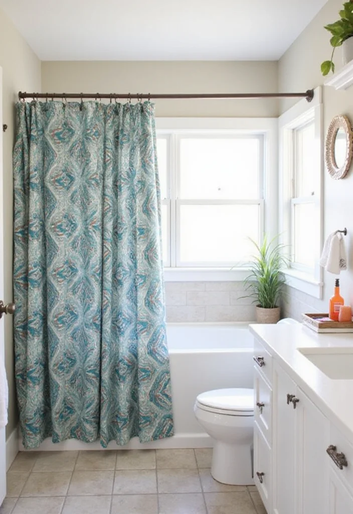 12 Shower Curtain Rod Ideas for Better Support and Style 2. Recycled Metal Marvels