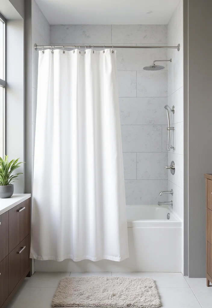 12 Shower Curtain Rod Ideas for Better Support and Style 6. Adjustable Aluminum Rods