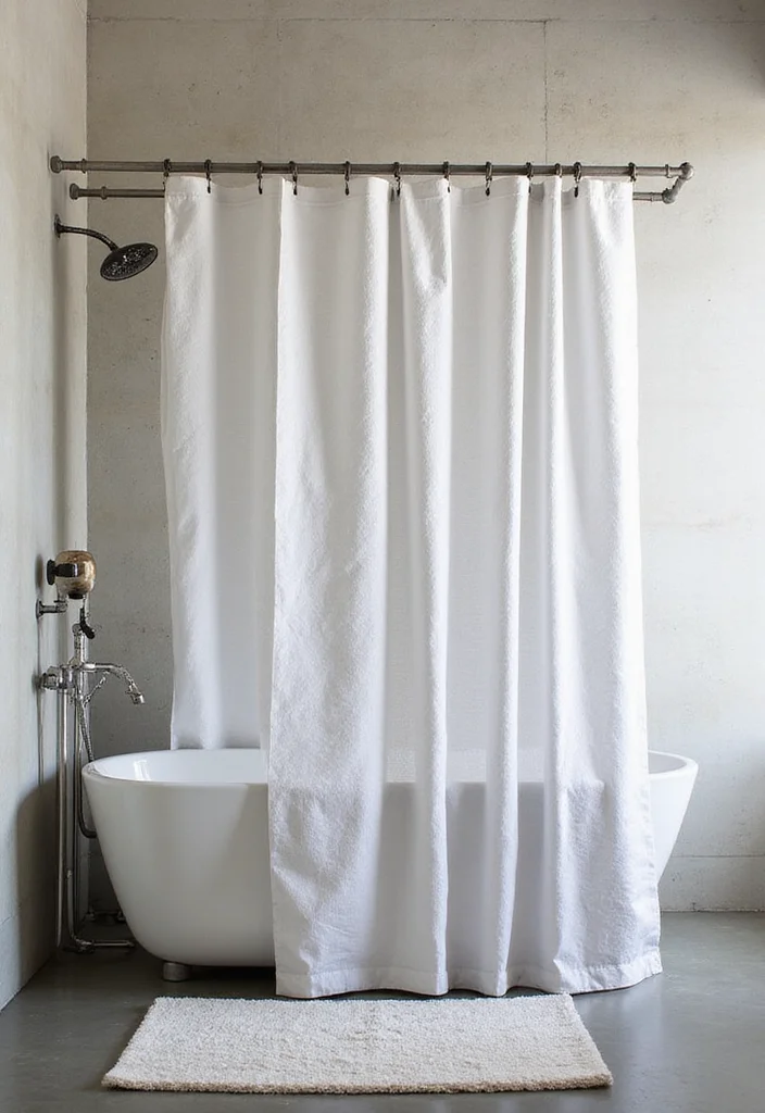 12 Shower Curtain Rod Ideas for Better Support and Style 8. Industrial Pipe Rods