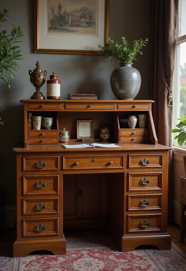 12 Vintage Office Ideas for Classic Timeless Charm 1 12 Vintage Office Ideas for Classic Timeless Charm 1. Revived Writing Desks