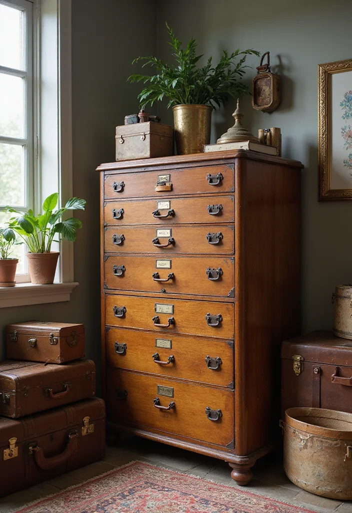 12 Vintage Office Ideas for Classic Timeless Charm 23 12 Vintage Office Ideas for Classic Timeless Charm 3. Antique Files and Storage Solutions