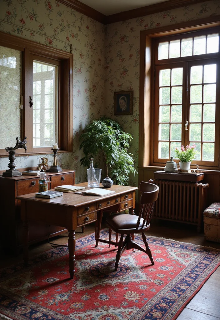 12 Vintage Office Ideas for Classic Timeless Charm 56 12 Vintage Office Ideas for Classic Timeless Charm 6. Stylish Rugs for Comfort