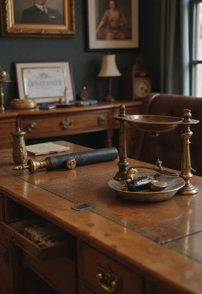 12 Vintage Office Ideas for Classic Timeless Charm 67 12 Vintage Office Ideas for Classic Timeless Charm 7. Vintage inspired Desk Accessories