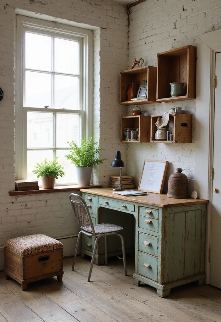 12 Vintage Office Ideas for Classic Timeless Charm 78 12 Vintage Office Ideas for Classic Timeless Charm 8. Upcycled Furniture Finds