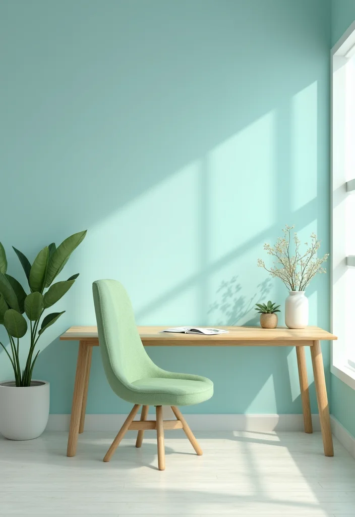 12 Zen Office Ideas for Calm Minimal Focus 23 12 Zen Office Ideas for Calm Minimal Focus - 3. Soft Color Schemes for Calm