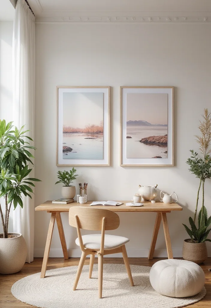 12 Zen Office Ideas for Calm Minimal Focus 45 12 Zen Office Ideas for Calm Minimal Focus - 5. Calming Decor Choices