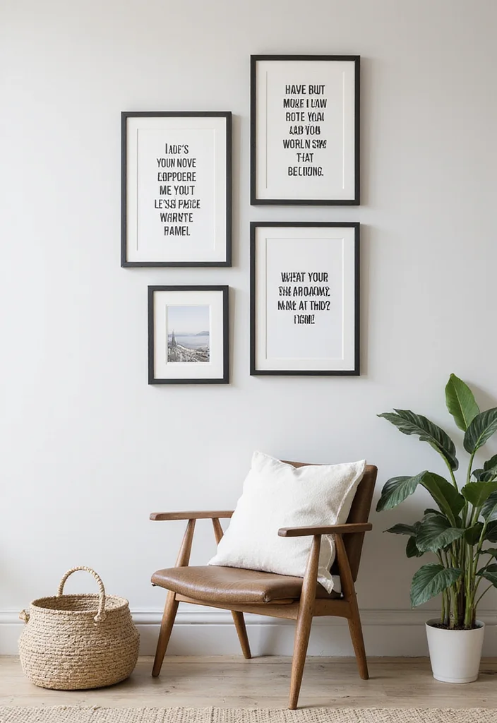 12 Zen Office Ideas for Calm Minimal Focus 67 12 Zen Office Ideas for Calm Minimal Focus - 7. Inspirational Quotes and Art