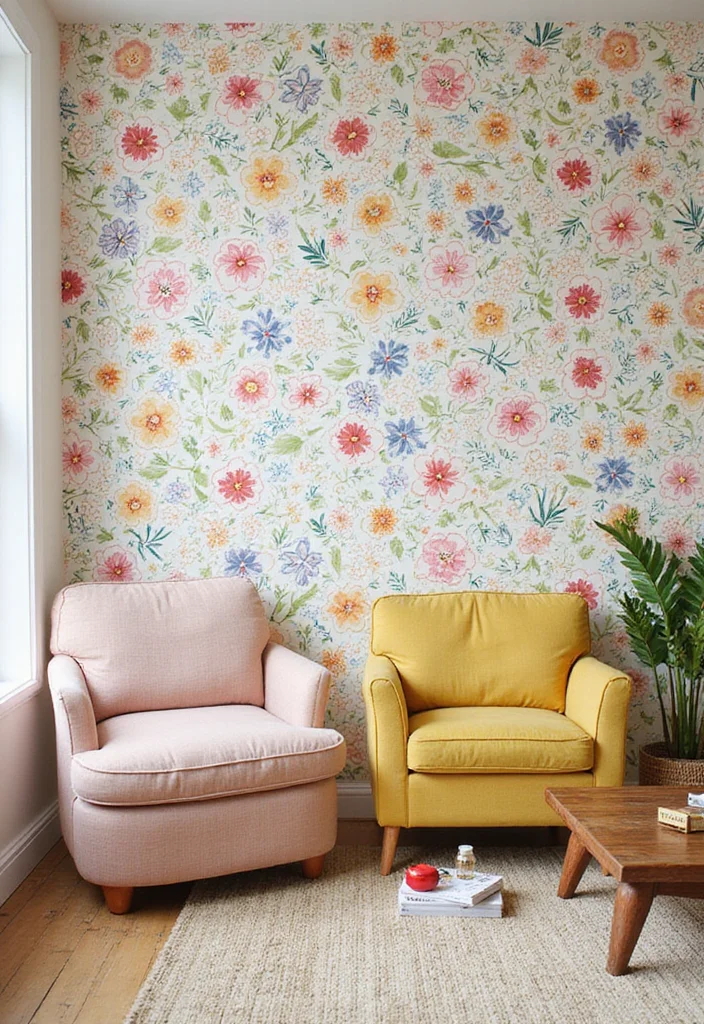 14 Basement Wall Decorating Ideas for Big Visual Impact 4. Peel and Stick Wallpaper