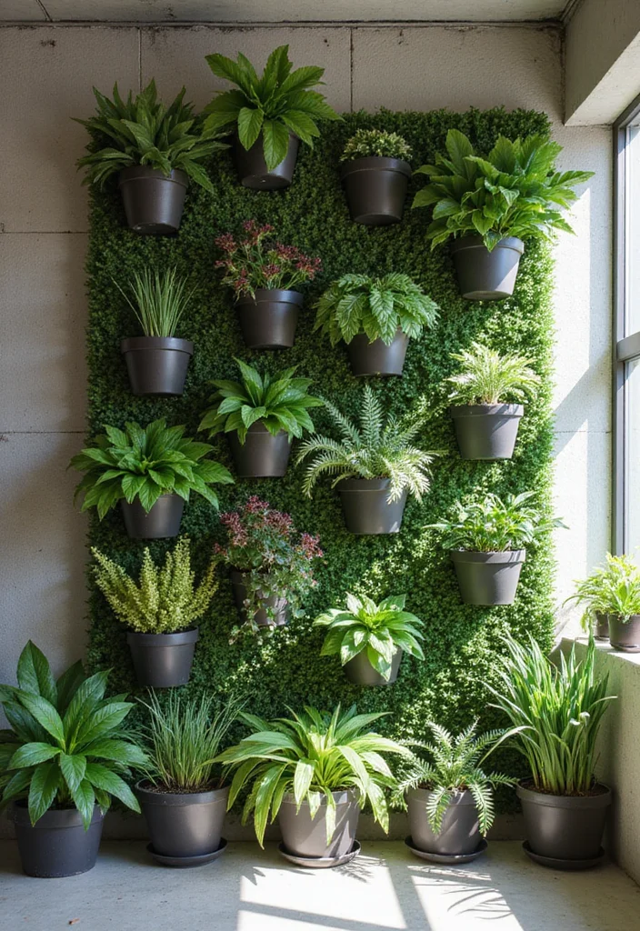 14 Basement Wall Decorating Ideas for Big Visual Impact 7. Vertical Garden