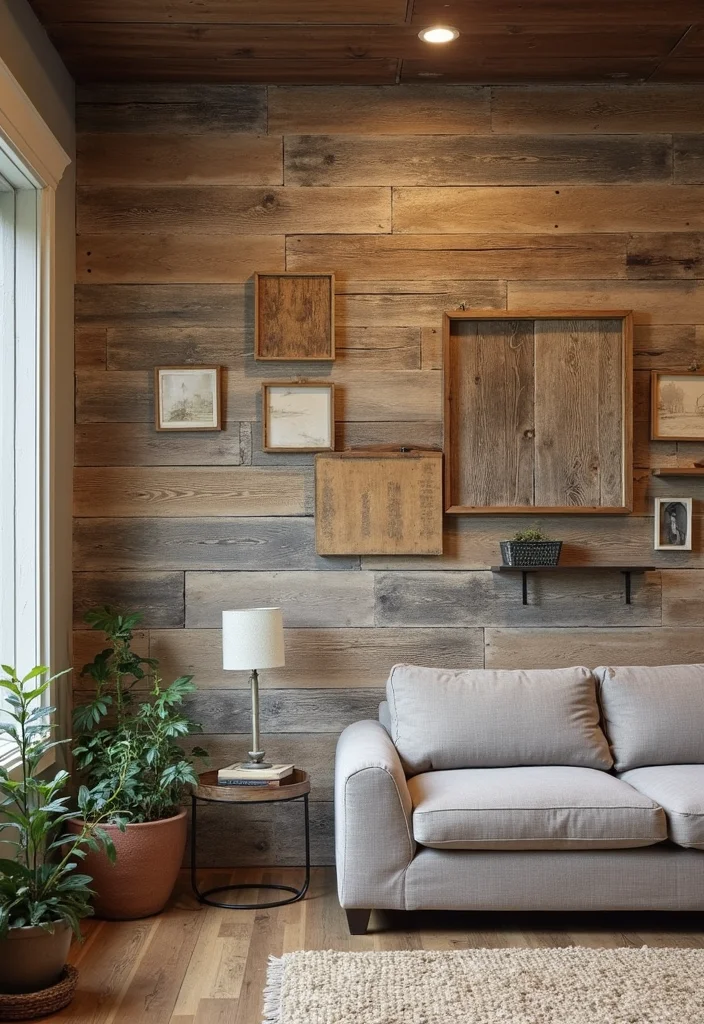 14 Basement Wall Decorating Ideas for Big Visual Impact 8. Vintage Wood Accents