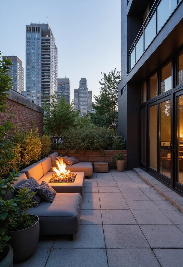 14 Covered Patio Ideas With Fireplace for Year Round Comfort 111 14 Covered Patio Ideas With Fireplace for Year Round Comfort 11. Urban Rooftop Retreat