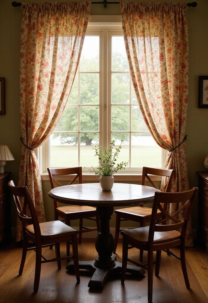 14 French Country Curtain Ideas for Warm Rustic Elegance - 2. Vintage Floral Patterns