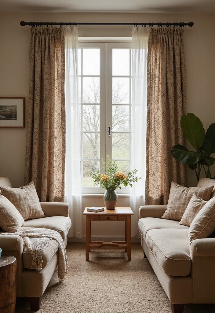 14 French Country Curtain Ideas for Warm Rustic Elegance - 5. Rustic Cotton Panels