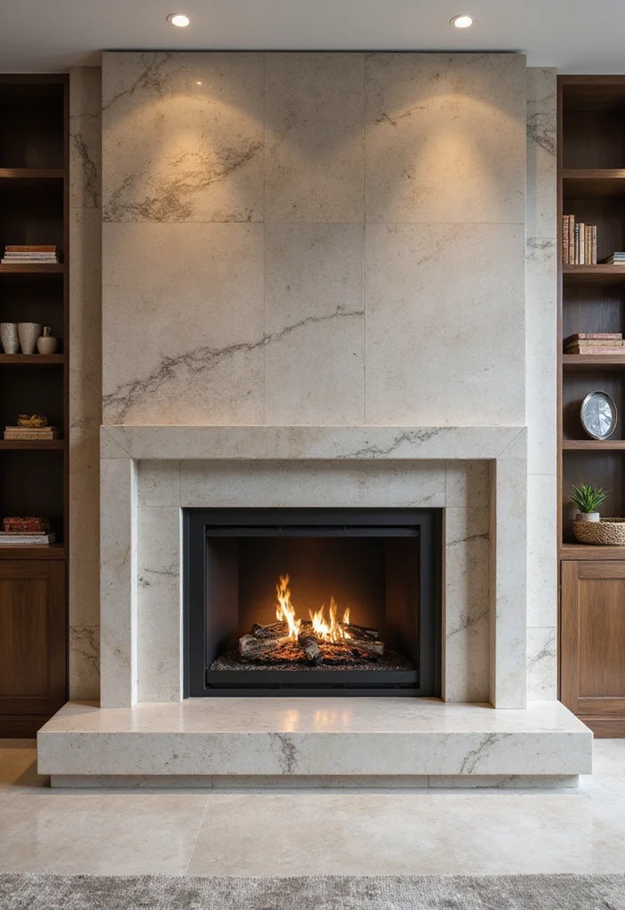 14 High Ceiling Fireplace Ideas for Dramatic Vertical Impact 1. Floor to Ceiling Elegance