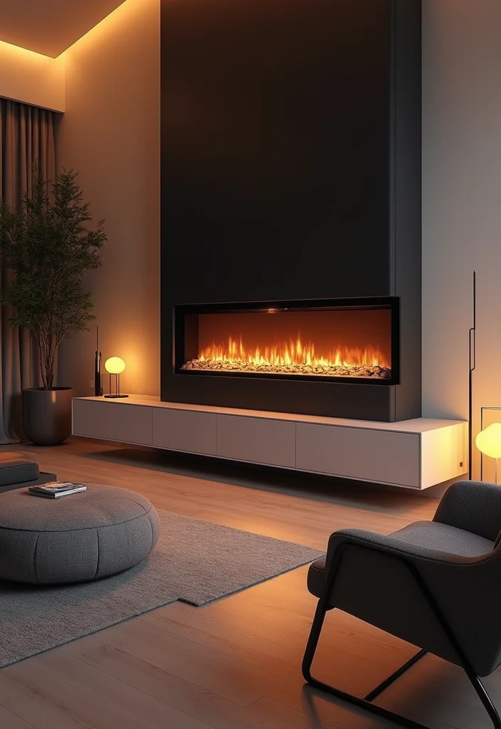 14 High Ceiling Fireplace Ideas for Dramatic Vertical Impact 14. Innovative Technology