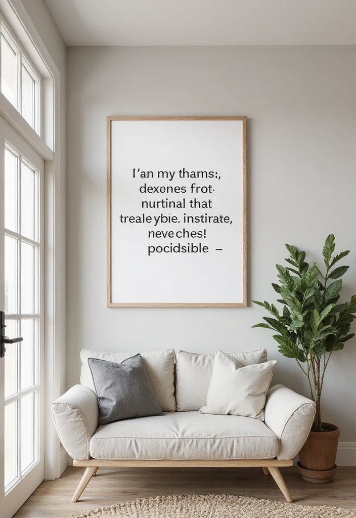 14 Large Wall Decor Entryway Foyer Ideas for Grand First Impressions 122 14 Large Wall Decor Entryway Foyer Ideas for Grand First Impressions - 12. Large Framed Inspirational Quotes